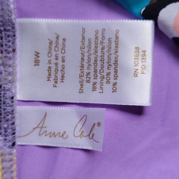 Swimwear Anne Cole, Calvin Klein, macys 4 for 1 one pc and 3 tankinis NWT 18 W - Picture 8 of 8
